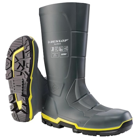 Dunlop Unisex Acifort MetMax Rubber Boots, Steel Toe, Dark Grey, 8 MZ2LE02.08